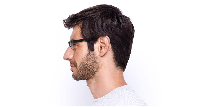 Óculos graduados homem HUGO BK (TCHIN-TCHIN +1€) preto - Vista lateral