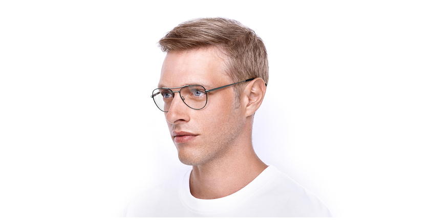 Óculos graduados homem MAHE BK (Tchin-Tchin +1€) preto - vue de 3/4