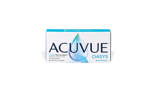 Lentilles de contact Acuvue Oasys Multifocal 6 L - Vue de face