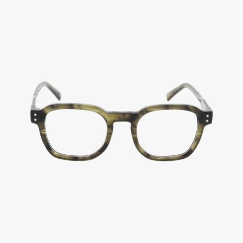 Lunettes de vue homme CARACTÈRES VOLONTAIRE vert Vue de face
