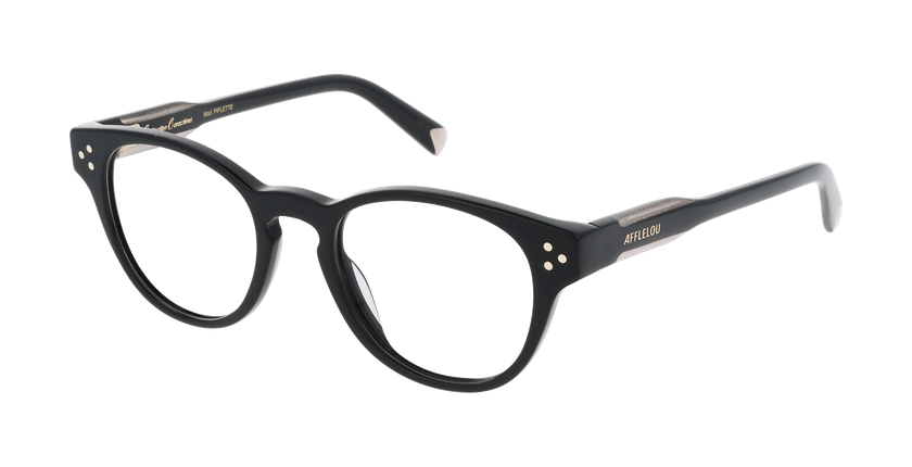 Lunettes de vue femme CARACTÈRES PIPLETTE noir/dorée - Vue de face