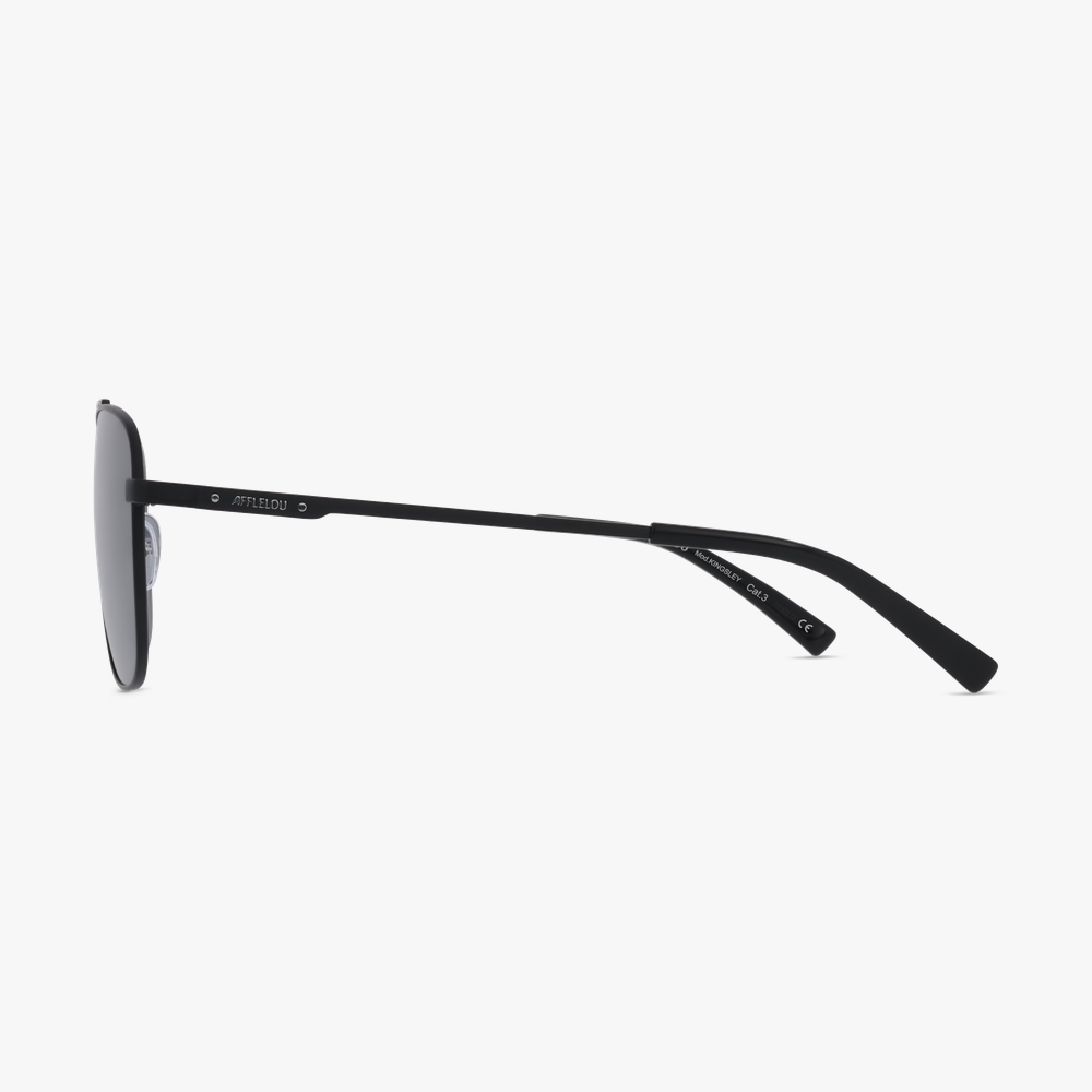 LUNETTES DE SOLEIL homme KINGSLEY noir - Vue de face