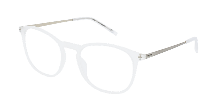 Óculos graduados homem UMBERTO CR (TCHIN-TCHIN +1€) branco/prateado - vue de 3/4