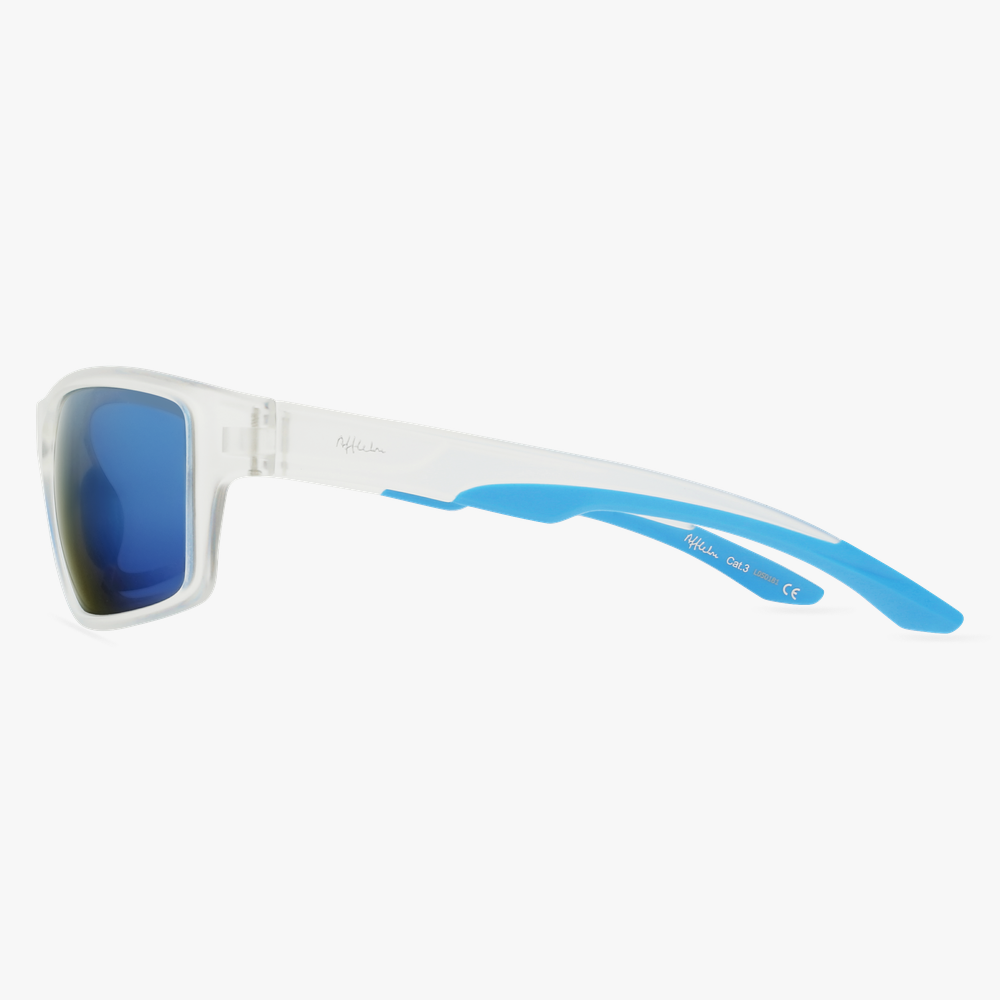 LUNETTES DE SOLEIL homme IGOR blanc/bleu - Vue de face