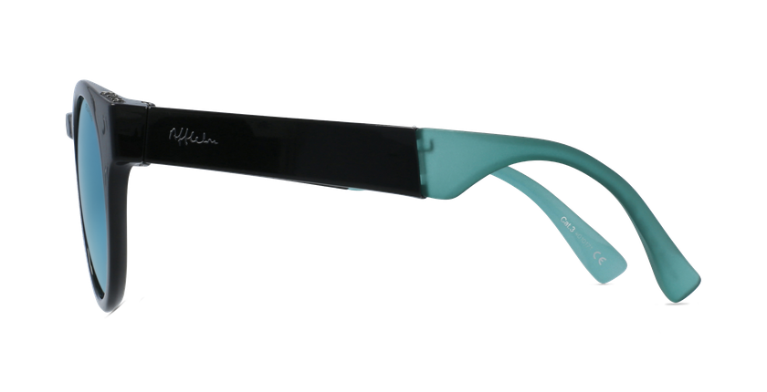 Óculos de sol senhora SLALOM POLARIZED BK preto/turquesa - Vista lateral