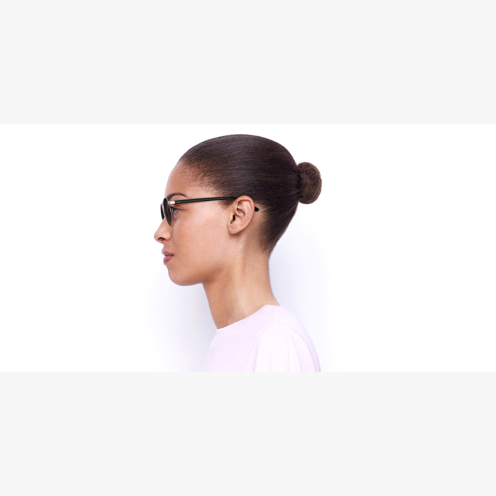 LUNETTES DE SOLEIL femme ROMY noir/doré - Vue de côté