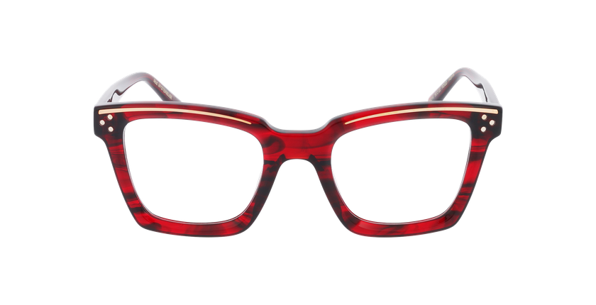 LUNETTES DE VUE femme CARACTERES FIL D'OR MYSTERIEUSE rouge - Vue de face