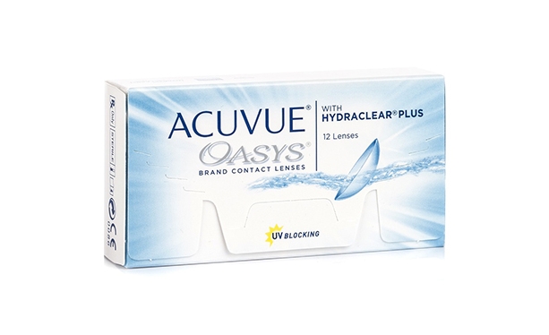 Lentilles de contact Acuvue® Oasys® with Hydraclear® Plus 12L - Vue de face