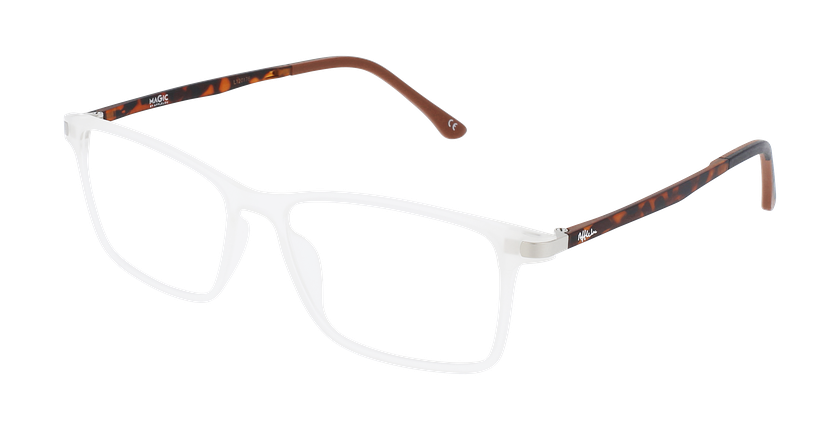 LUNETTES DE VUE homme MAGIC 130 blanc/argenté - Vue de face