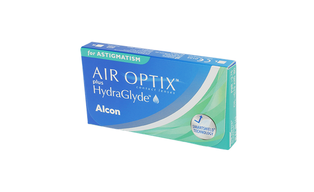 Lentilles de contact Air Optix Plus Hydraglyde For Astigmatism 6L - Vue de face