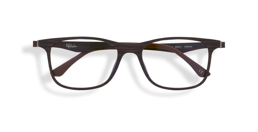 Óculos graduados homem MAGIC 24 BR01 castanho - Vista de frente