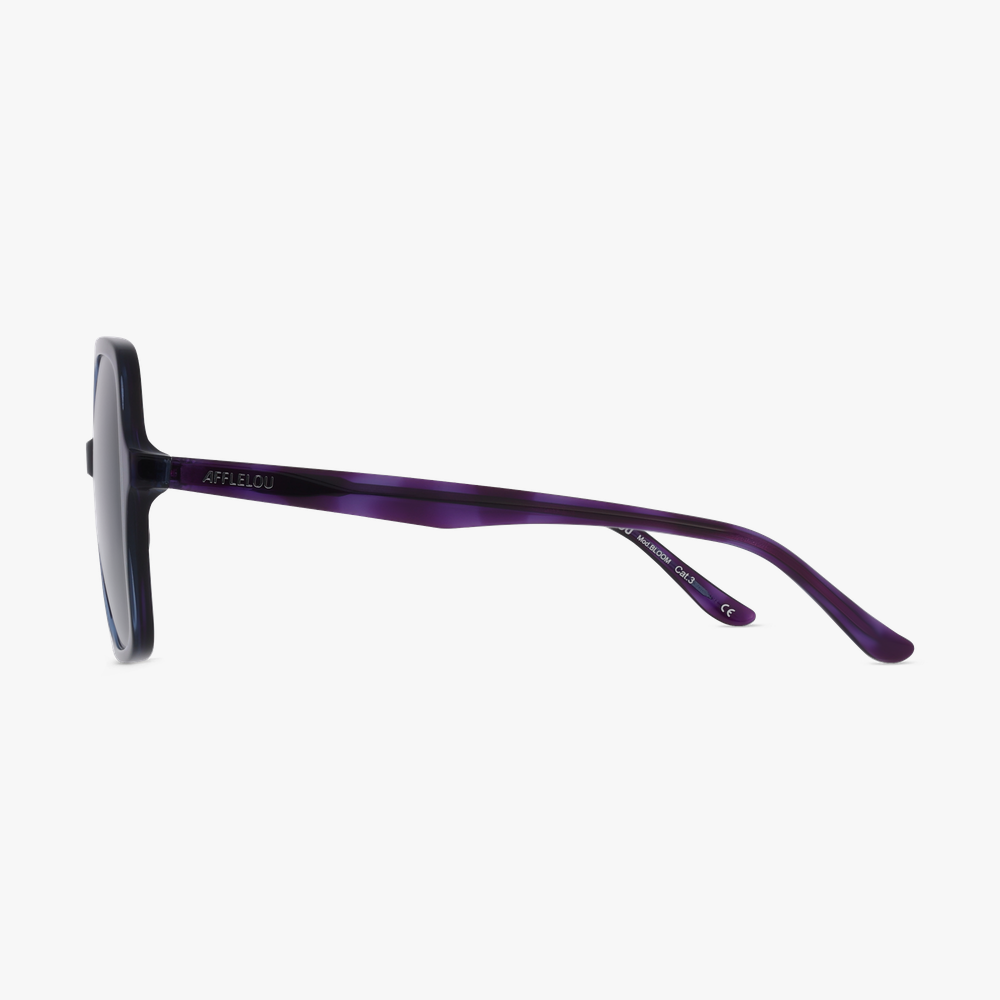 LUNETTES DE SOLEIL femme BLOOM violet - Vue de face