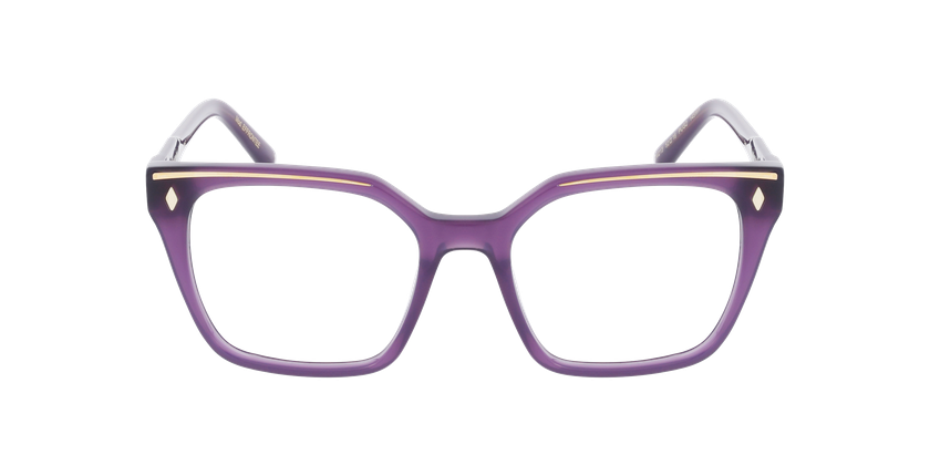 LUNETTES DE VUE femme CARACTERES FIL D'OR EFFRONTEE violet - Vue de face