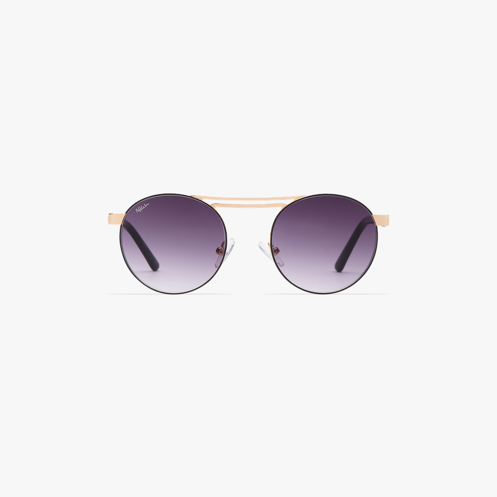 LUNETTES DE SOLEIL femme ROMY noir/doré - Vue de face