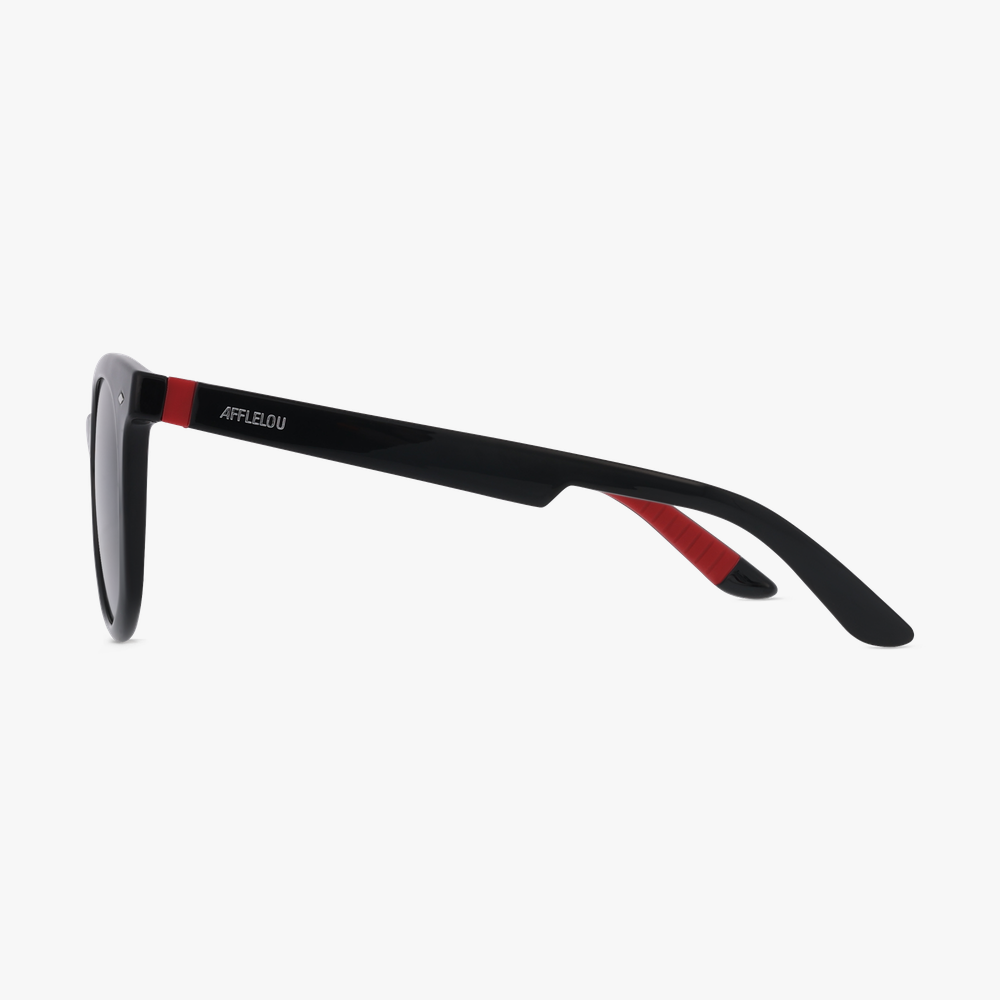 LUNETTES DE SOLEIL femme KENORA POLARIZED noir/rouge - Vue de face