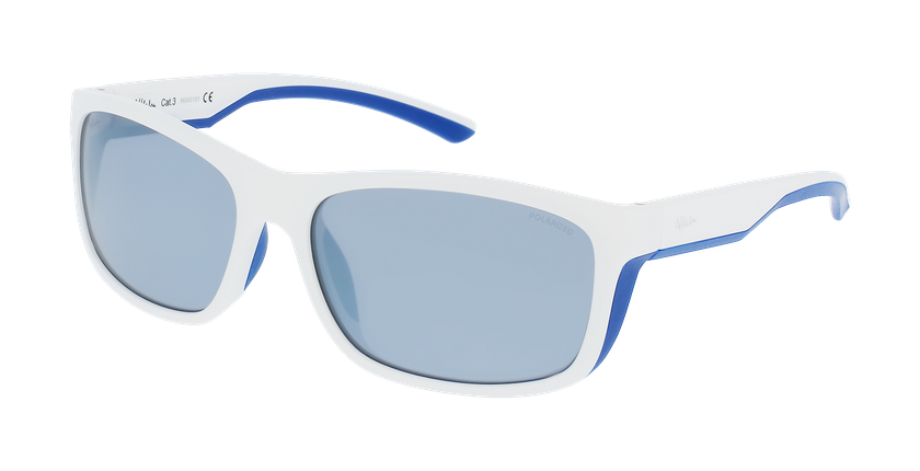 LUNETTES DE SOLEIL SAIL POLARIZED blanc/bleu - Vue de face