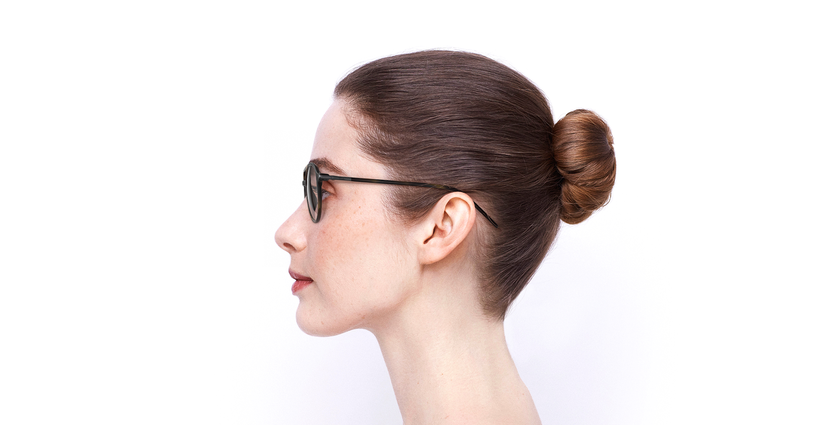 LUNETTES DE VUE TMF74 écaille - Vue de côté