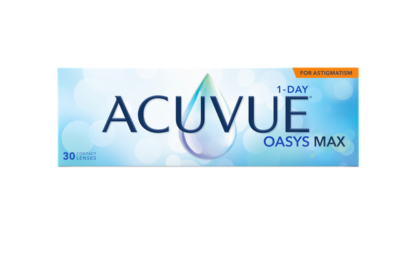 Lentilles de contact Acuvue Oasys Max 1D for Astigmatism 30L - Vue de face