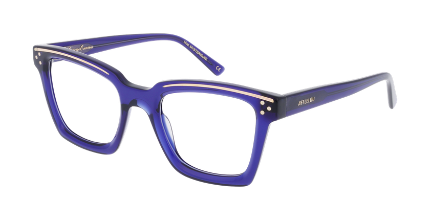 LUNETTES DE VUE femme CARACTERES FIL D'OR MYSTERIEUSE bleu - Vue de face