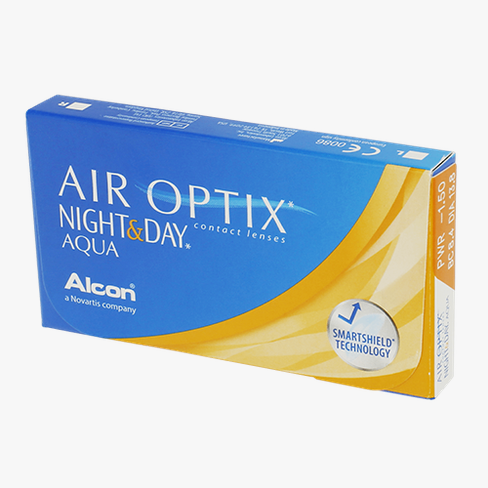 Lentilles de contact Air Optix Aqua Night Day 6,4 6L Vue de face