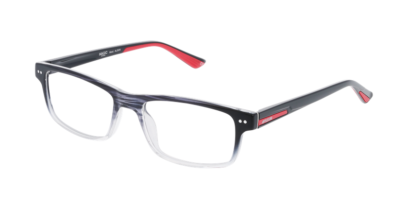 LUNETTES DE VUE homme ALBIN noir/blanc - Vue de face