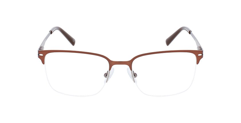 Óculos graduados homem ABEL BR (TCHIN-TCHIN +1€) castanho/cinzento - Vista de frente