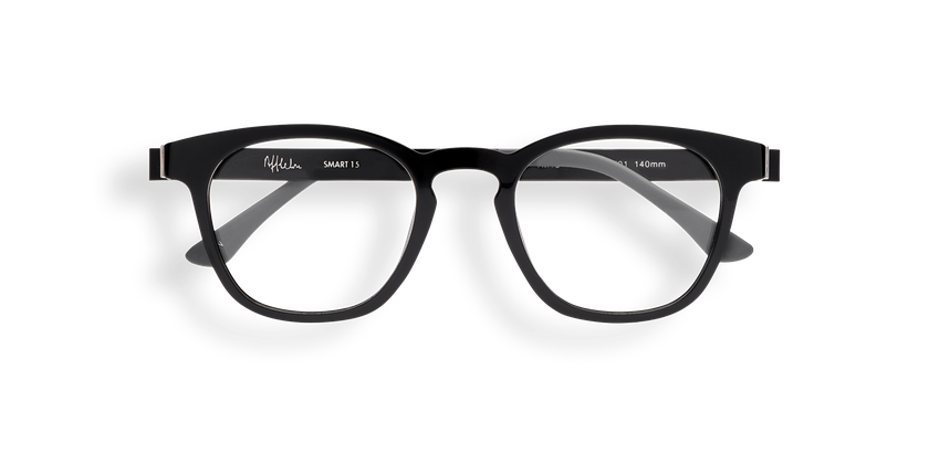 Óculos graduados MAGIC 15 preto/preto brilhante - Vista de frente
