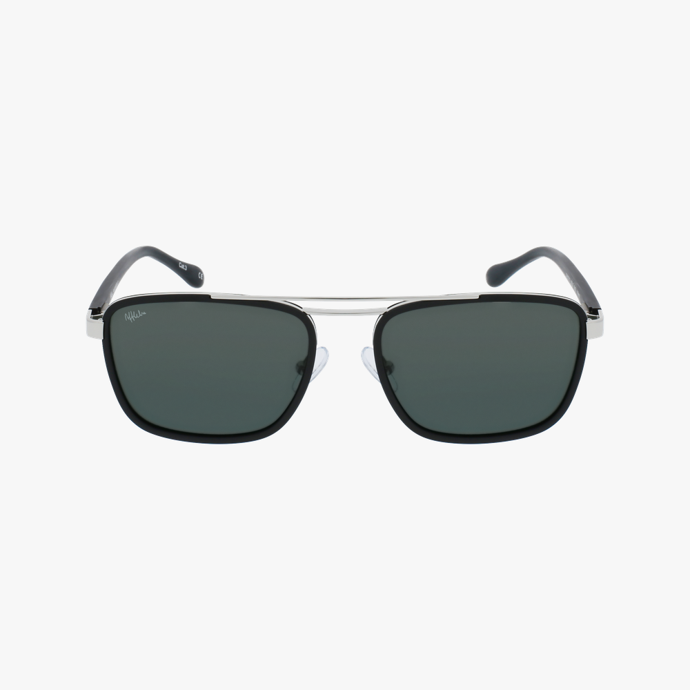 LUNETTES DE SOLEIL homme MARCELLO noir/argenté - Vue de face