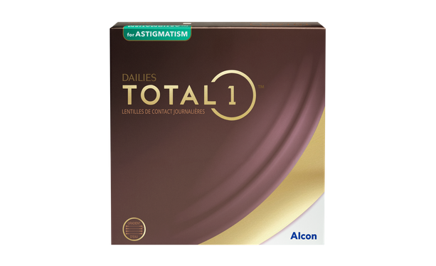 Lentilles de contact Dailies Total 1 For Astigmatism 90L - Vue de face