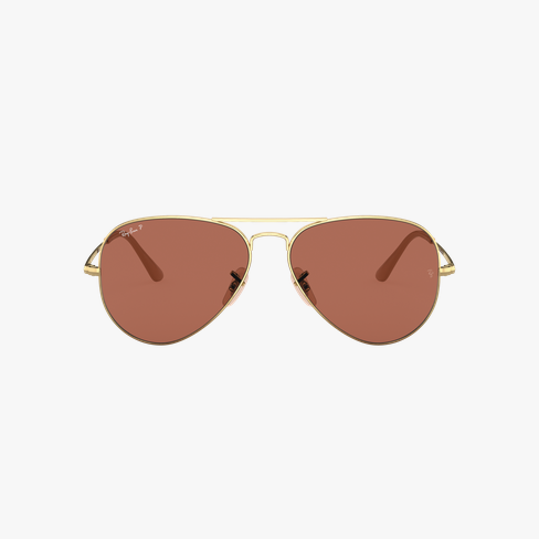 Lunettes de soleil 0RB3689 dorée Vue de face