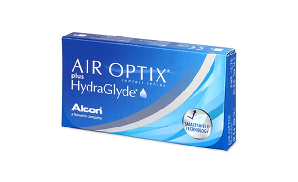 Lentilles de contact Air Optix Plus HydraGlyde® 3L - Vue de face Lentilles de contact Air Optix Plus HydraGlyde® 3L - Vue de face