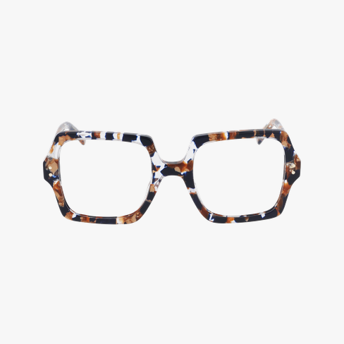 Lunettes de vue femme CARACTÈRES CHARISMATIQUE écaille bleu Vue de face
