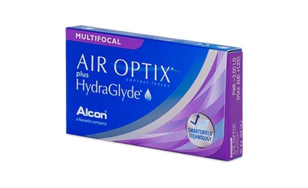 Lentilles de contact Air Optix Plus Hydraglyde Multifocal 6L - Vue de face Lentilles de contact Air Optix Plus Hydraglyde Multifocal 6L - Vue de face