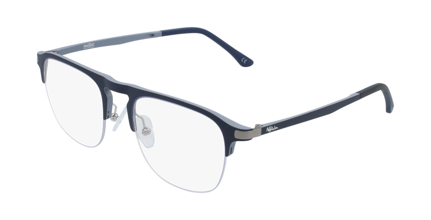 Óculos graduados homem MAGIC 57 BLUEBLOCK - BLOQUEIO LUZ AZUL azul/cinzento - vue de 3/4