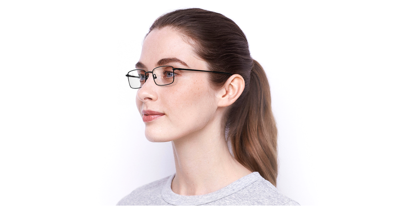 LUNETTES DE VUE femme RZERO7 noir - vue de 3/4