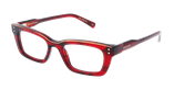 LUNETTES DE VUE femme CARACTERES FIL D'OR CREATIVE rouge - Vue de face