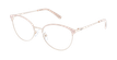 Óculos graduados senhora FAUSTINE PK (TCHIN-TCHIN +1€) rosa/dourado - vue de 3/4