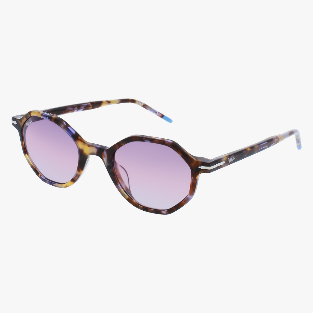 LUNETTES DE SOLEIL femme JUSSY écaille/violet - Vue de face