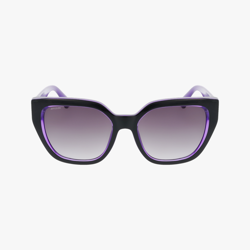 LUNETTES DE SOLEIL femme LUCIA noir/violet - Vue de face