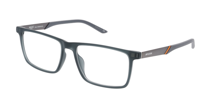 Lunettes de vue homme EMMANUEL gris/orange - Vue de face