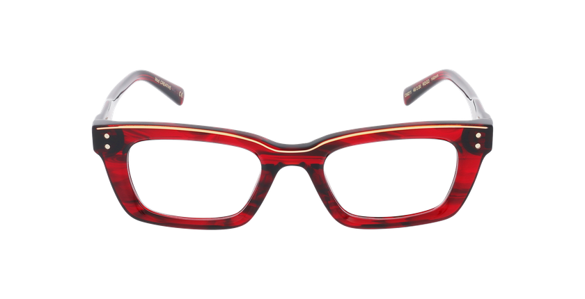 LUNETTES DE VUE femme CARACTERES FIL D'OR CREATIVE rouge - Vue de face