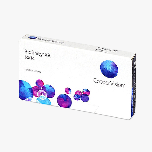 Lentilles de contact Biofinity toric XR 6L - Vue de face