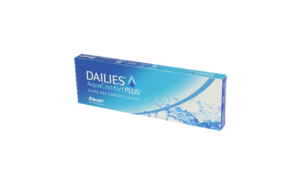 Lentilles de contact Dailies AquaComfort Plus 10 L - Vue de face