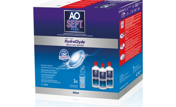 Aosept plus Hydraglyde 3x360 ml - Vue de face