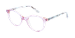 Óculos graduados criança ELIANA PU (TCHIN-TCHIN+1€) violeta/rosa - vue de 3/4