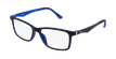 Óculos graduados homem MAGIC 32 BK BLUEBLOCK - BLOQUEIO LUZ AZUL preto/azul - vue de 3/4