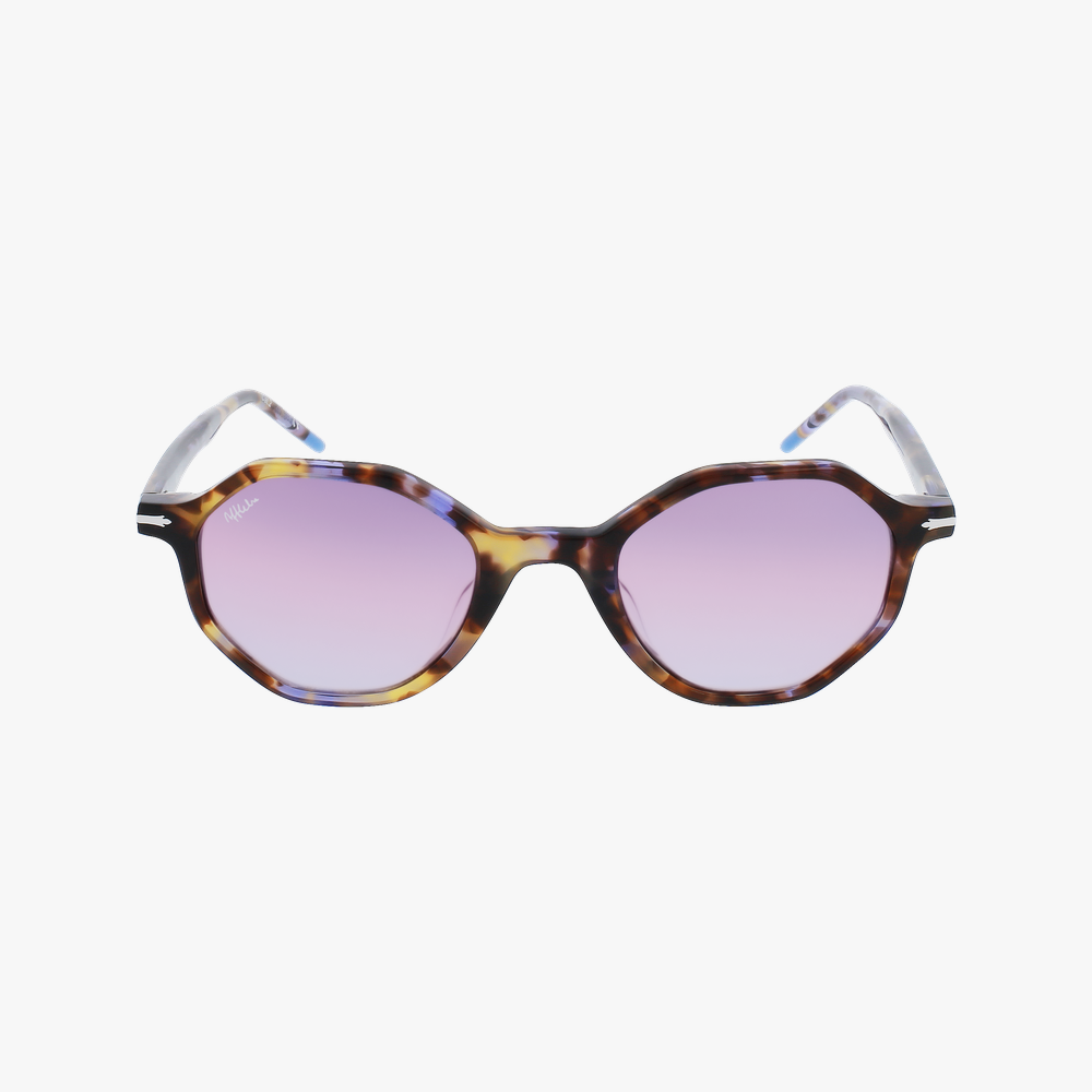 LUNETTES DE SOLEIL femme JUSSY écaille/violet - Vue de face