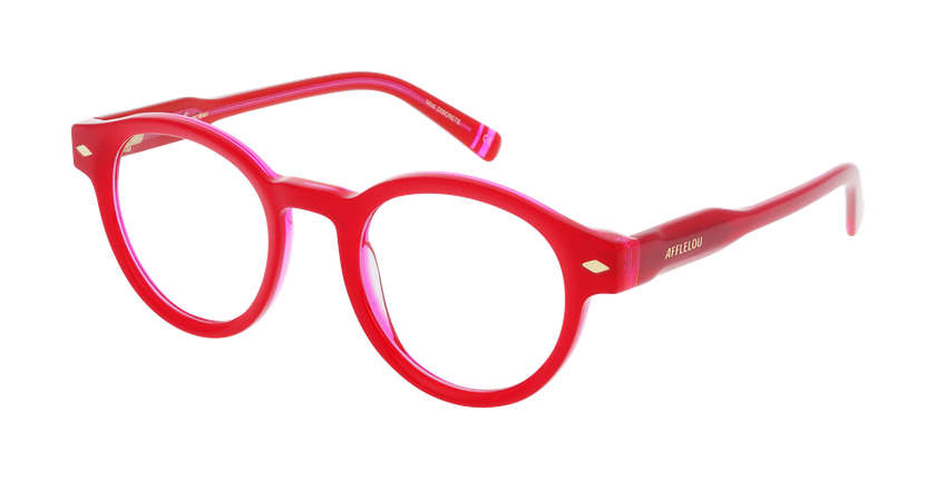 ÓCULOS GRADUADOS senhora CARACTÈRES DISCRÈTE vermelho/rosa - Vista de frente