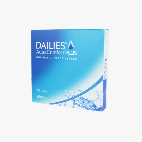 Lentilles de contact Dailies AquaComfort Plus 90L Vue de face