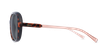 LUNETTES DE SOLEIL femme FLORES POLARIZED écaille/rouge - Vue de face